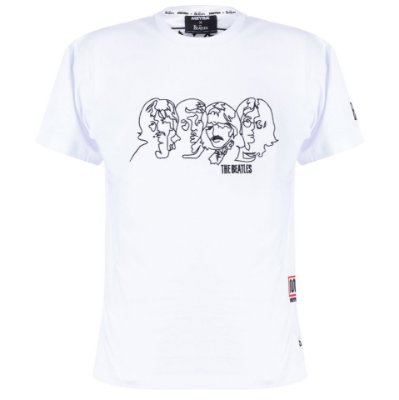 Meyba x The Beatles Embroidery T-Shirt - Wit Top Merken Winkel